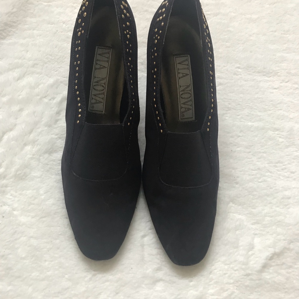 Via Nova suede purple dress shoes size 8/5